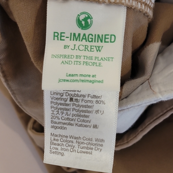 J. Crew High-Rise Girlfriend Chino w/Pockets Straight-leg ~Camel - Picture 6 of 8